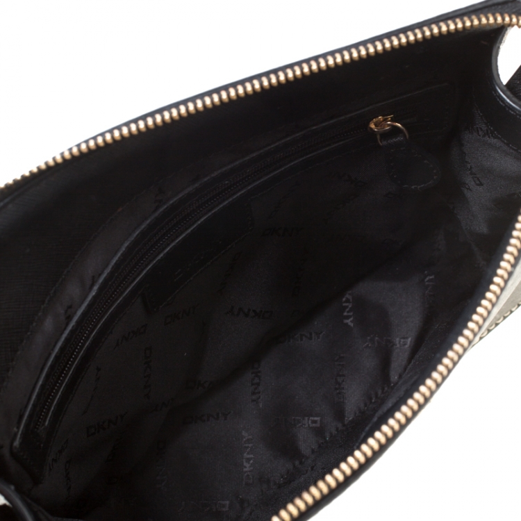 Pre Owned Dkny Black Saffiano Leather Crossbody Bag