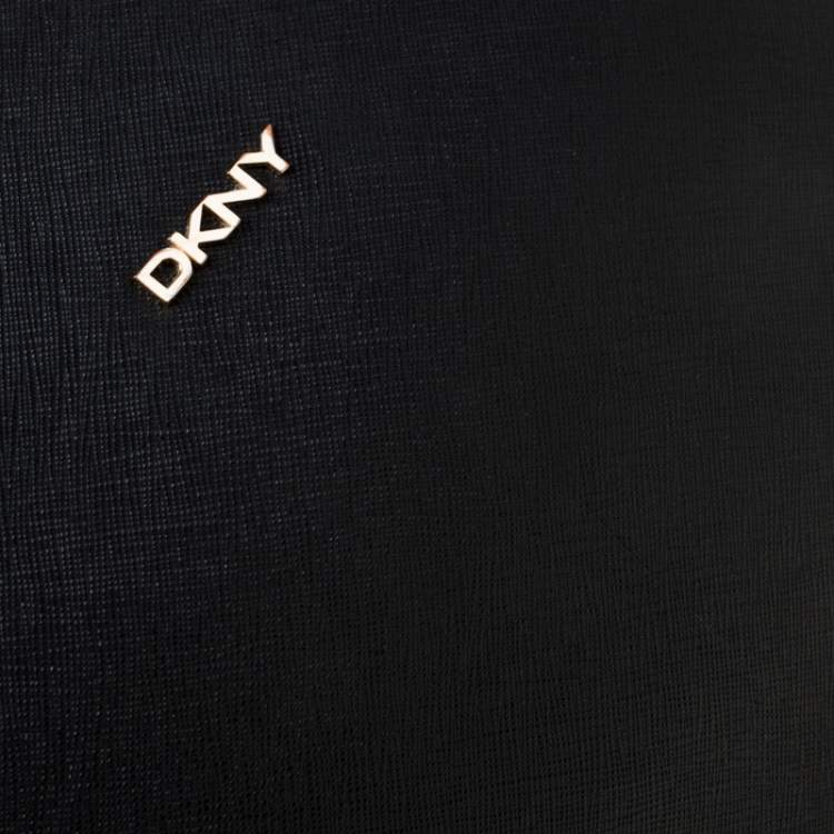 Pre Owned Dkny Black Saffiano Leather Crossbody Bag