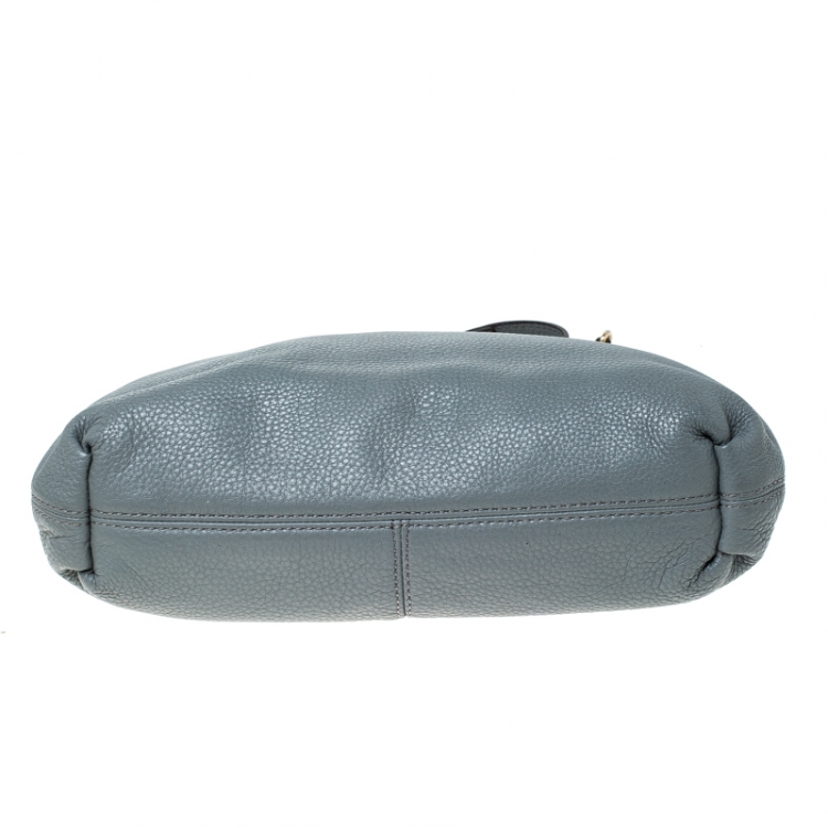Pre Owned DKNY Grey Leather Shoulder Bag 