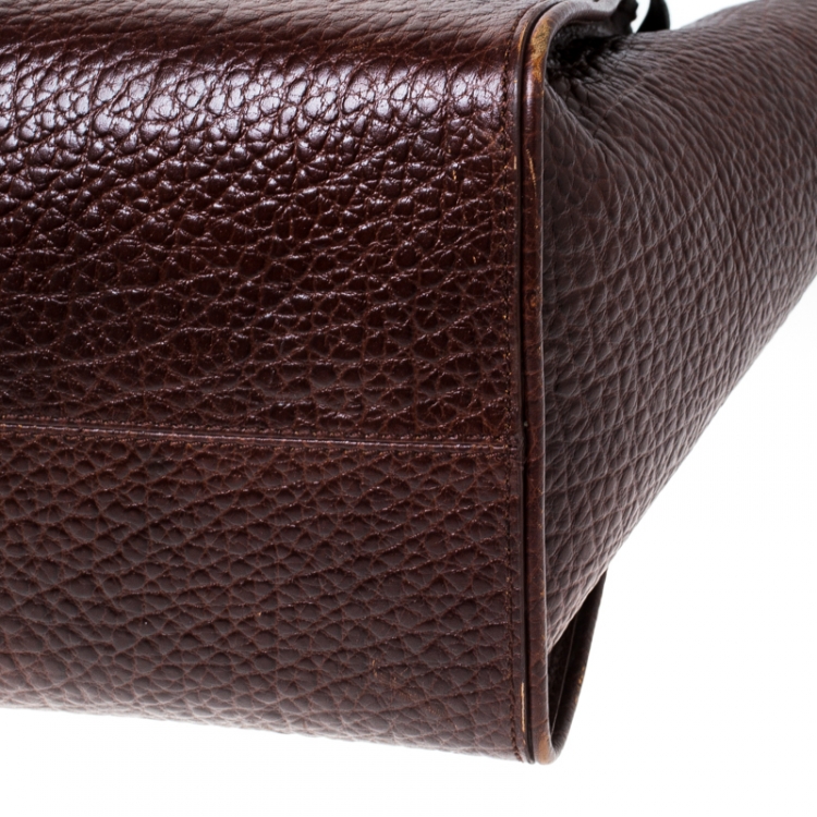 Pre Owned DKNY Copper Leather Courtney Shopper Tote