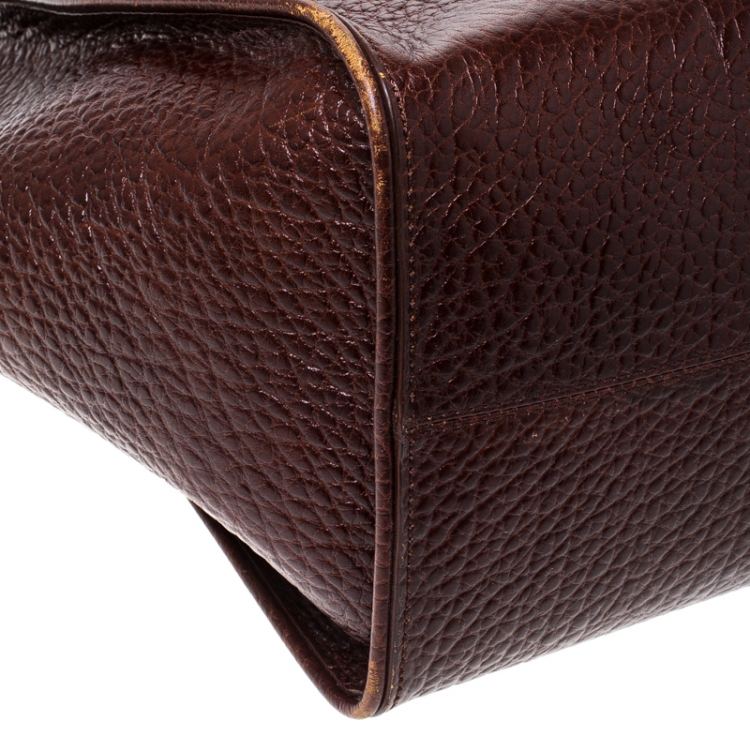 Pre Owned DKNY Copper Leather Courtney Shopper Tote