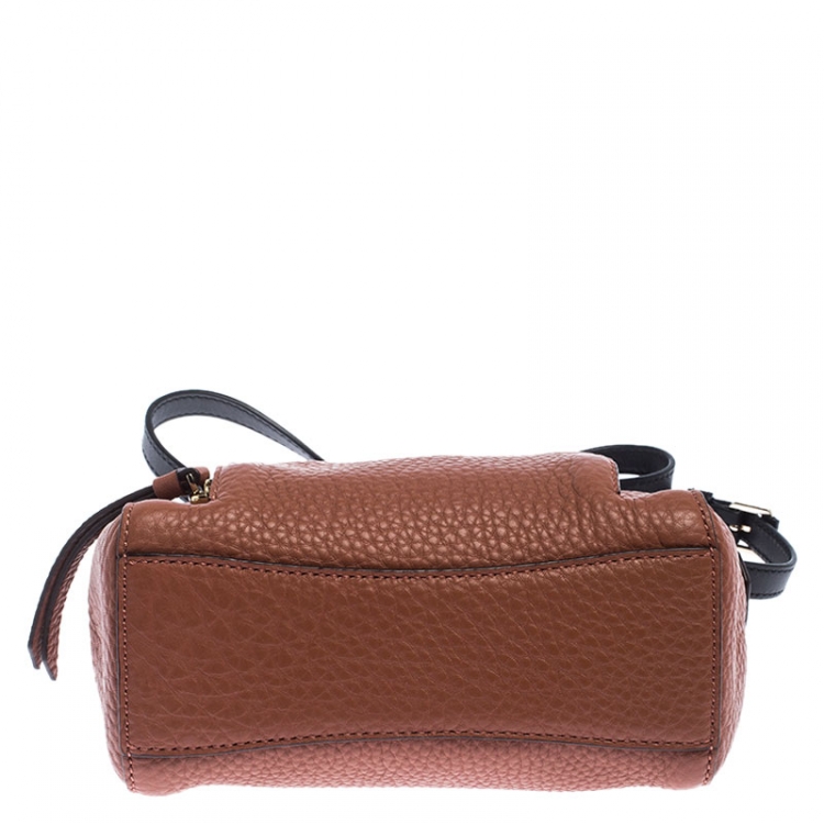 Pre Owned DKNY Cognac Leather Crossbody Bag