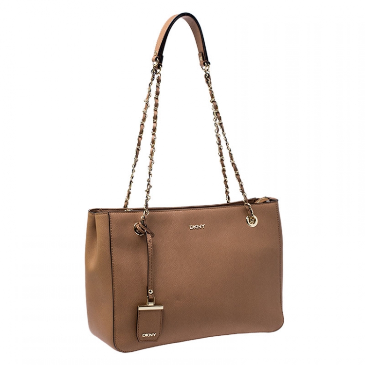 Pre Owned DKNY Brown Leather Bryant Park Tote