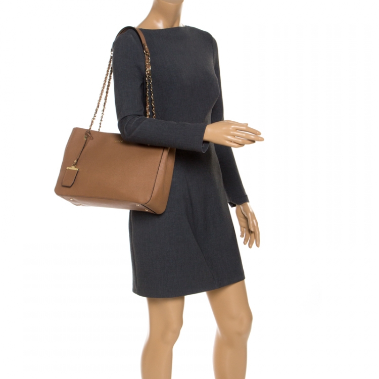 Pre Owned DKNY Brown Leather Bryant Park Tote
