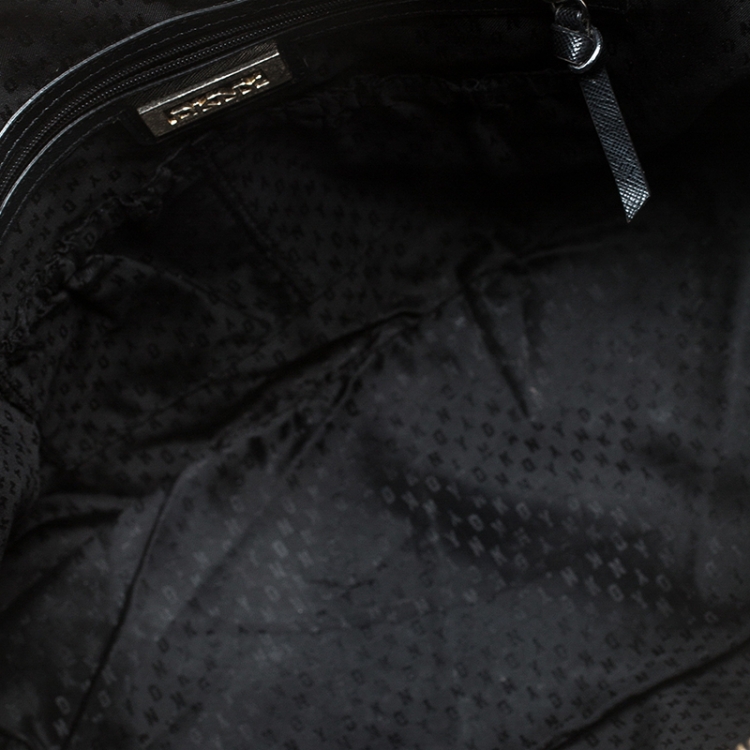 Pre Owned DKNY Black Leather Dome Satchel