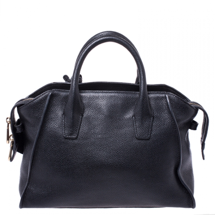 Pre Owned DKNY Black Leather Chelsea Satchel