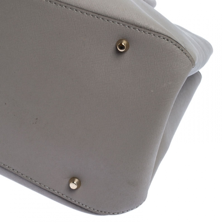 Pre Owned DKNY Grey Leather Bryant Park Tote