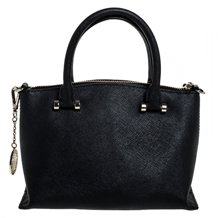 Pre Owned DKNY Black Saffiano Leather Small Dona Karan Tote