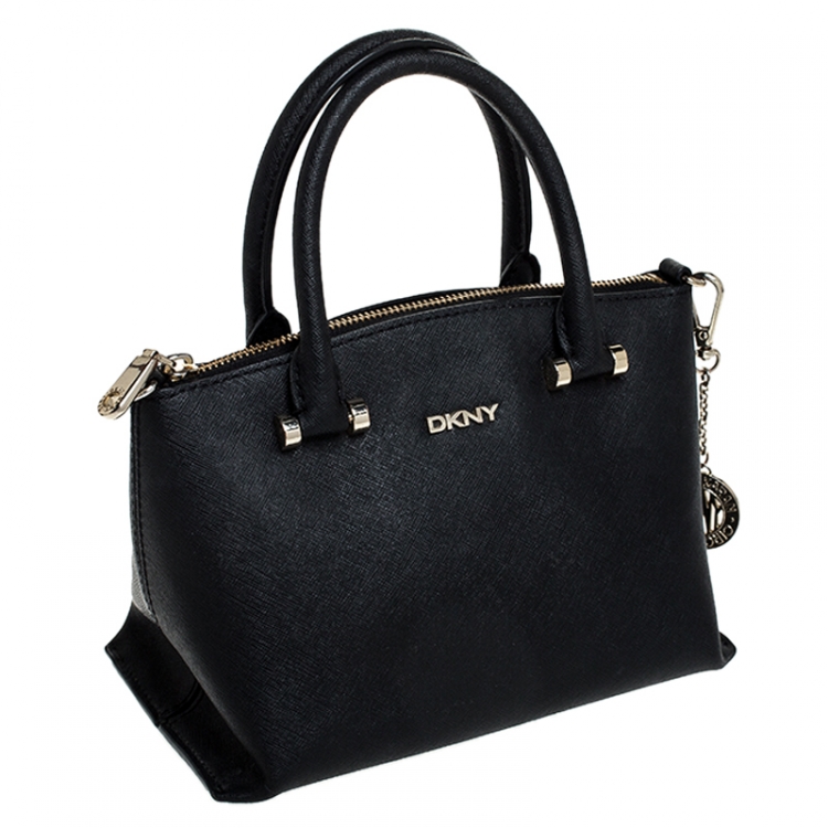 Pre Owned DKNY Black Saffiano Leather Small Dona Karan Tote