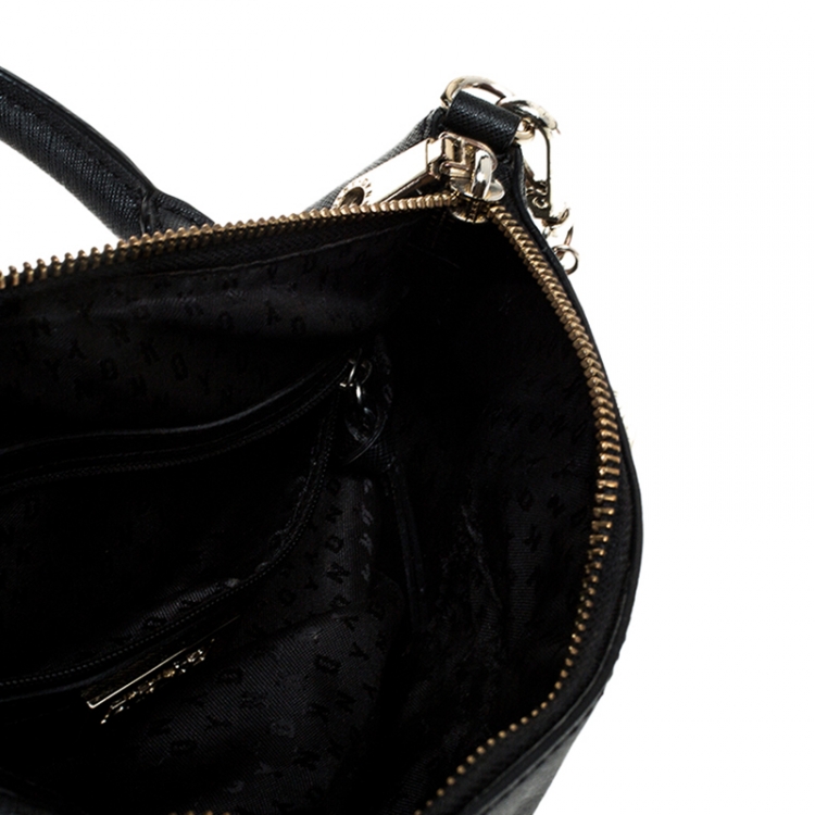 Pre Owned DKNY Black Saffiano Leather Small Dona Karan Tote