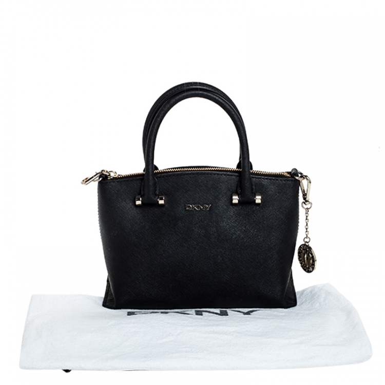 Pre Owned DKNY Black Saffiano Leather Small Dona Karan Tote