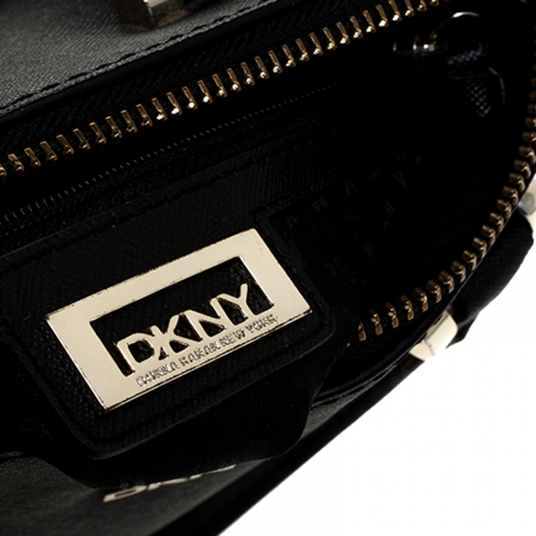 Pre Owned DKNY Black Saffiano Leather Small Dona Karan Tote