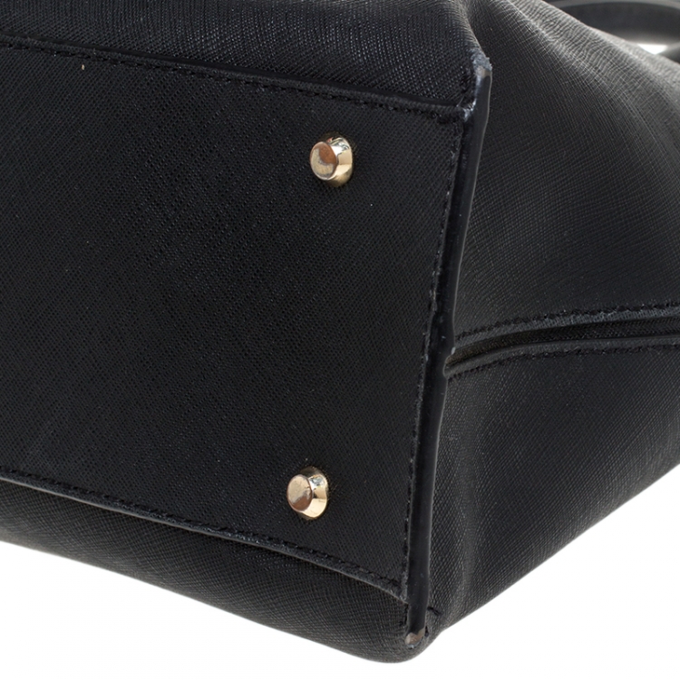 Pre Owned DKNY Black Leather Dona Karan Zip Tote