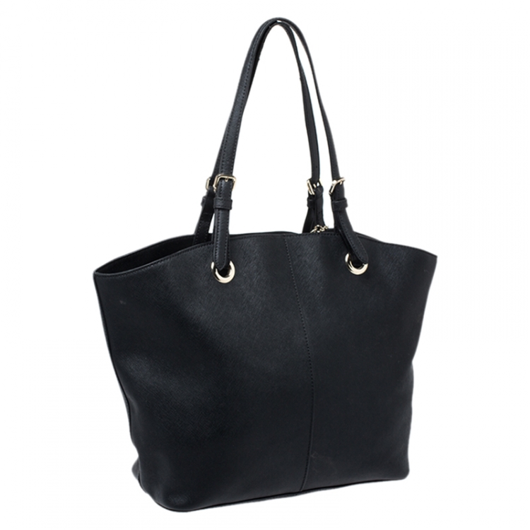Pre Owned DKNY Black Leather Tote