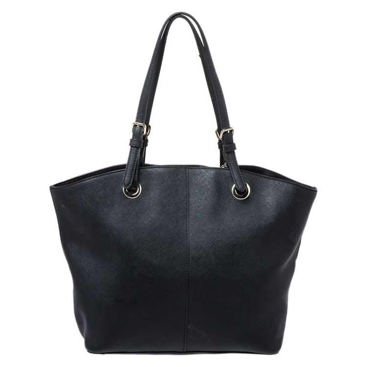 Pre Owned DKNY Black Leather Tote
