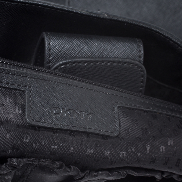 Pre Owned DKNY Black Leather Tote
