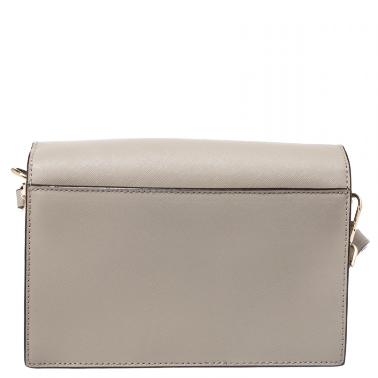Pre Owned Dkny Beige Coated Canvas Crossbody Bag