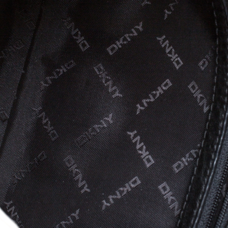 Pre Owned DKNY Grey Leather Crossbody Bag