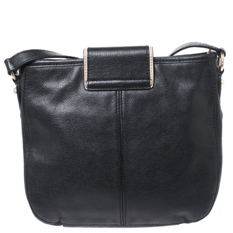 Pre Owned DKNY Black Leather Crossbody Bag