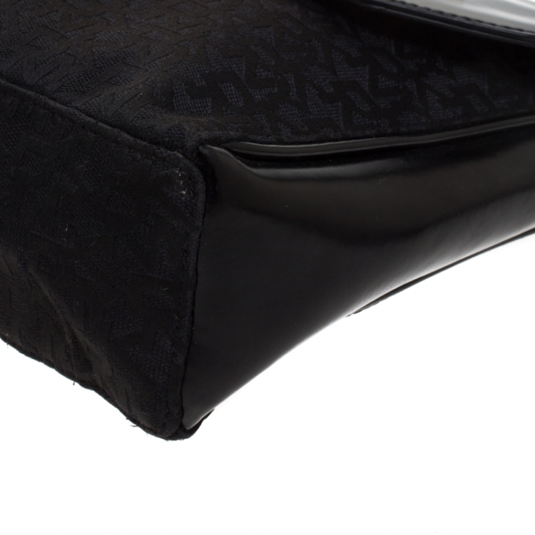 Pre Owned Dkny Black Leather Flap Shoulder Bag