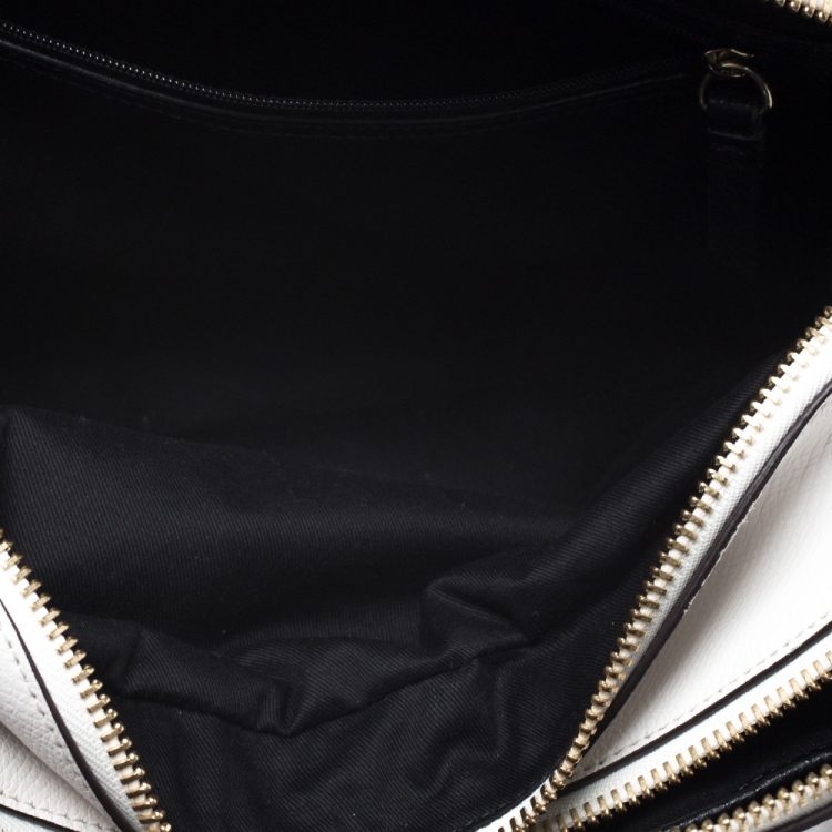 مملوكة مسبقًا Dkny White Leather Bryant Park Satchel