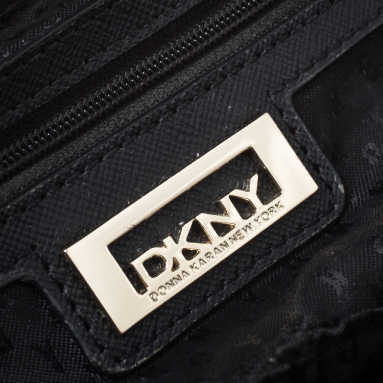 Pre Owned DKNY Black Leather Large Tote