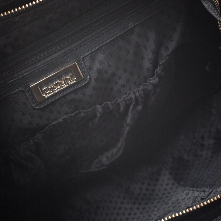 Pre Owned DKNY Black Leather Large Tote