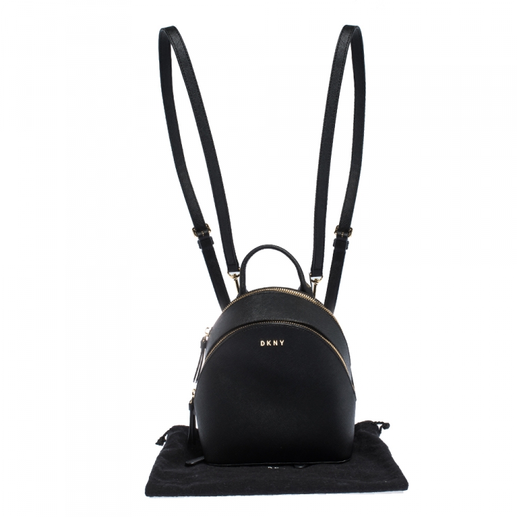Pre Owned Dkny Black Leather Mini Bryant Backpack 
