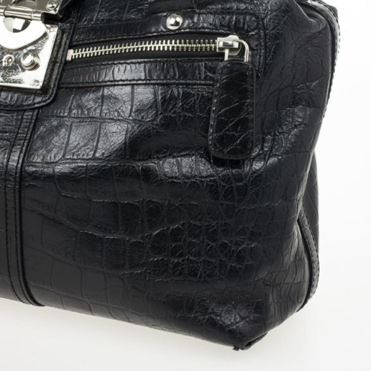 Pre Owned DKNY Gramercy Croc Leather Handbag