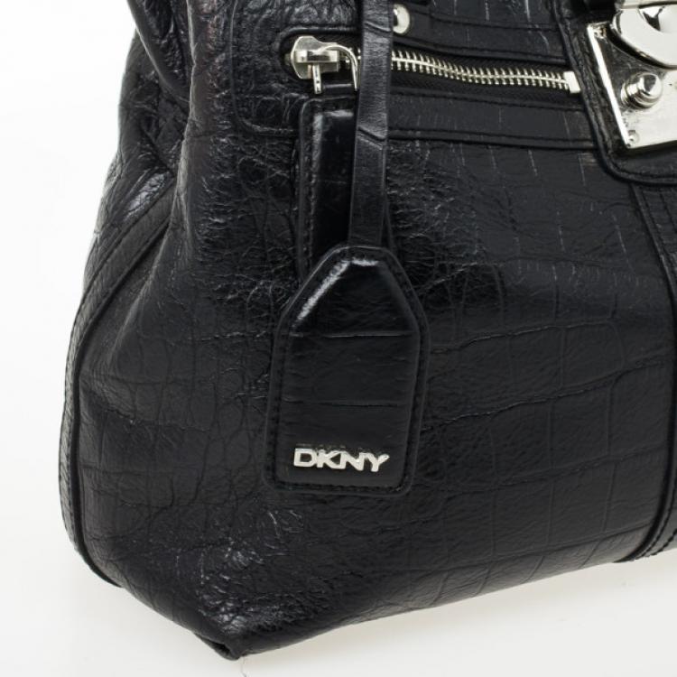 Pre Owned DKNY Gramercy Croc Leather Handbag