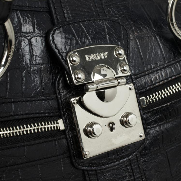 Pre Owned DKNY Gramercy Croc Leather Handbag