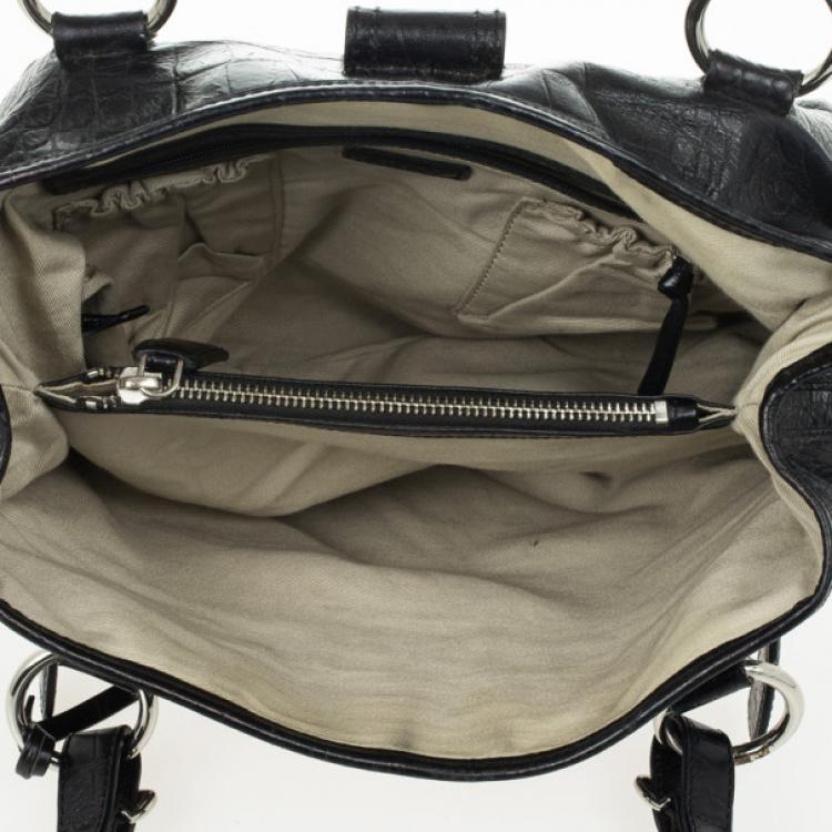 Pre Owned DKNY Gramercy Croc Leather Handbag