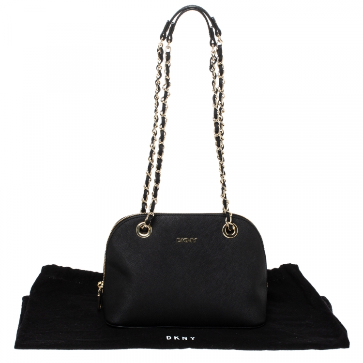 Pre Owned Dkny Black Leather Camille Shoulder Bag