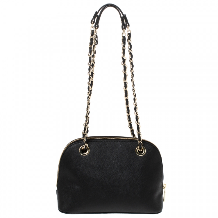 Pre Owned Dkny Black Leather Camille Shoulder Bag