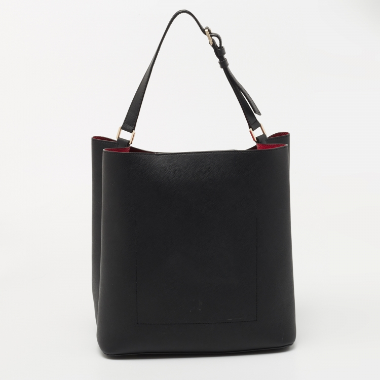Pre Owned DKNY Black Saffiano Leather Top Handle Bag
