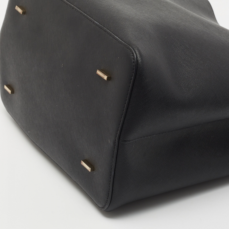 Pre Owned DKNY Black Saffiano Leather Top Handle Bag