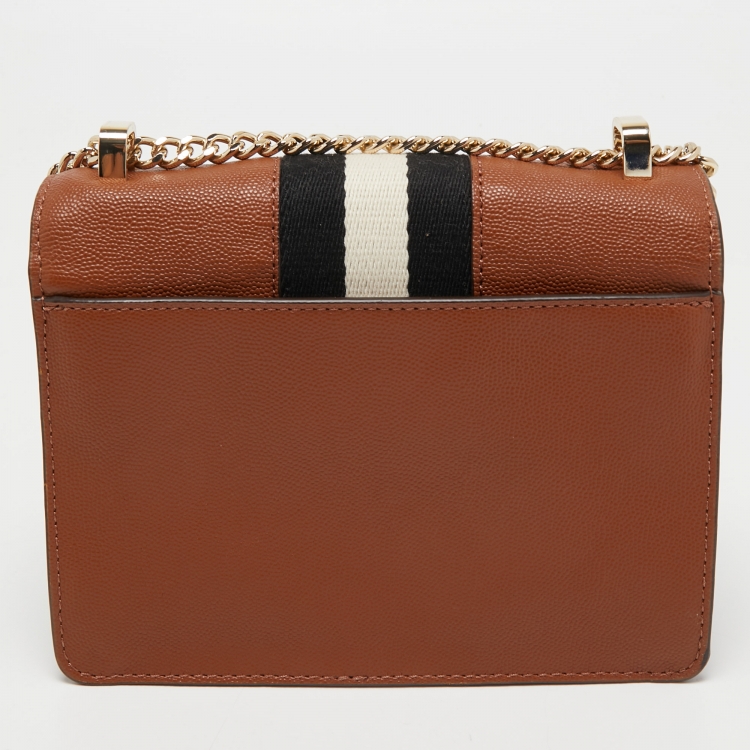 Pre Owned DKNY Brown Leather Liza Crossbody Bag