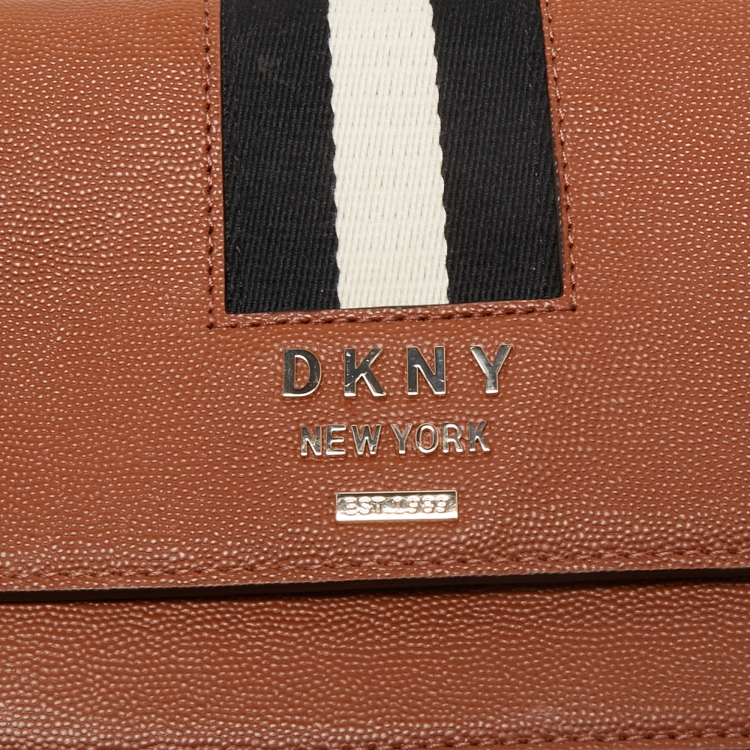 Pre Owned DKNY Brown Leather Liza Crossbody Bag
