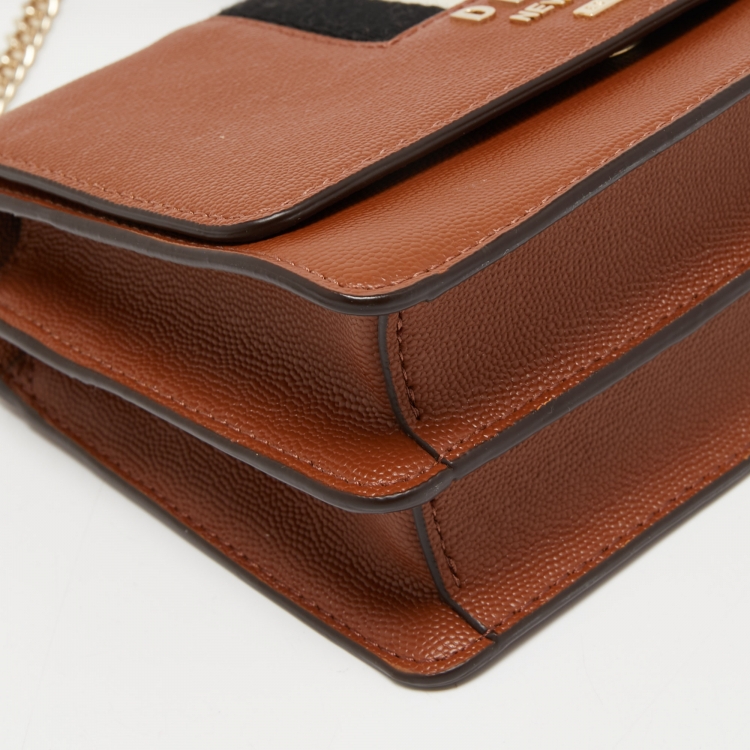Pre Owned DKNY Brown Leather Liza Crossbody Bag