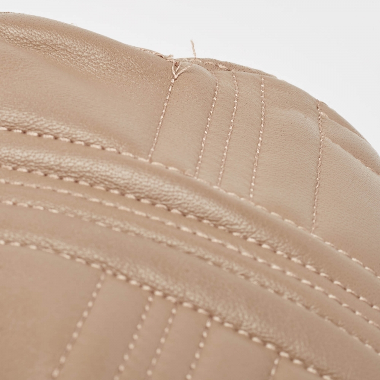Pre Owned DKNY Beige Quilted Leather Allen Flap Shoulder Bag