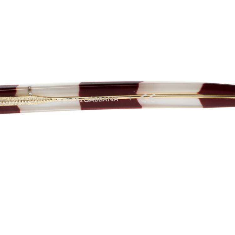 Pre Owned Dolce and Gabbana Red/White DG4249 Striped Sunglasses