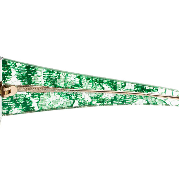 Pre Owned Dolce and Gabbana Green Lace Sunglasses