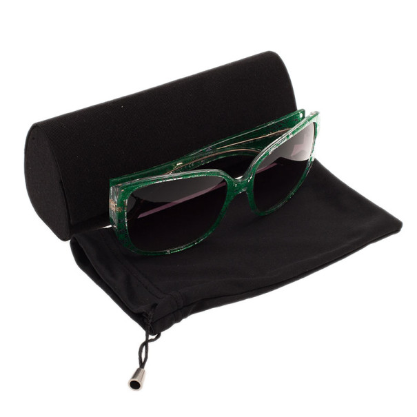 Pre Owned Dolce and Gabbana Green Lace Sunglasses