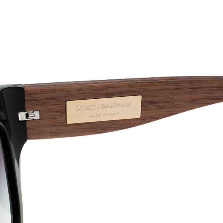 Pre Owned Dolce and Gabbana Black DG 4278 Sicilian Carretto Cat Eye Sunglasses