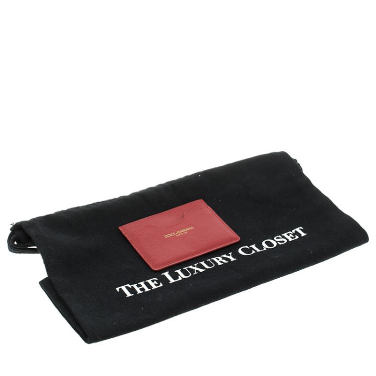مملوكة مسبقًا Dolce and Gabbana Red Leather Card Holder