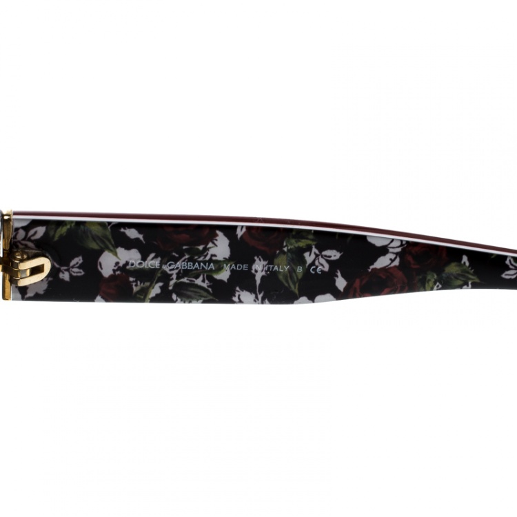 Pre Owned Dolce and Gabbana Red/Black DG 4270 Butterfly Sunglasses