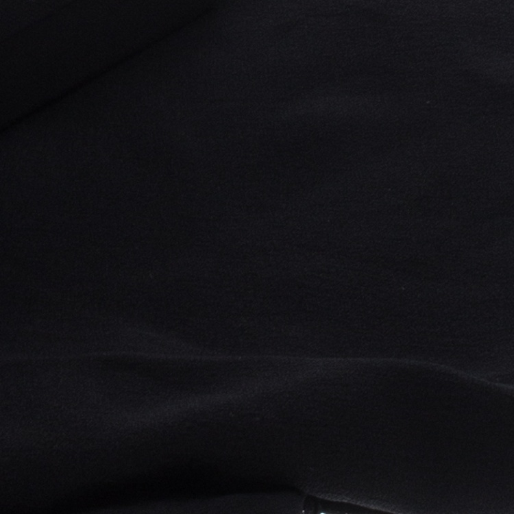 Pre Owned Dolce and Gabbana Black Silk Georgette Scarf