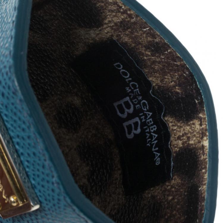 Pre Owned Dolce and Gabbana Blue Dauphine Leather Blackberry Cover