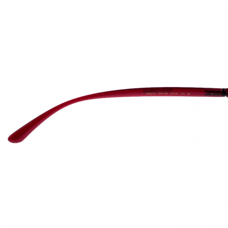 Pre Owned Dolce & Gabbana Burgundy/Black Gradient DG 6113 Cateye Sunglasses