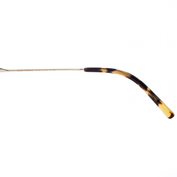 مملوكة مسبقًا Dolce and Gabbana Gold/Grey DG2169 Mirror Sunglasses